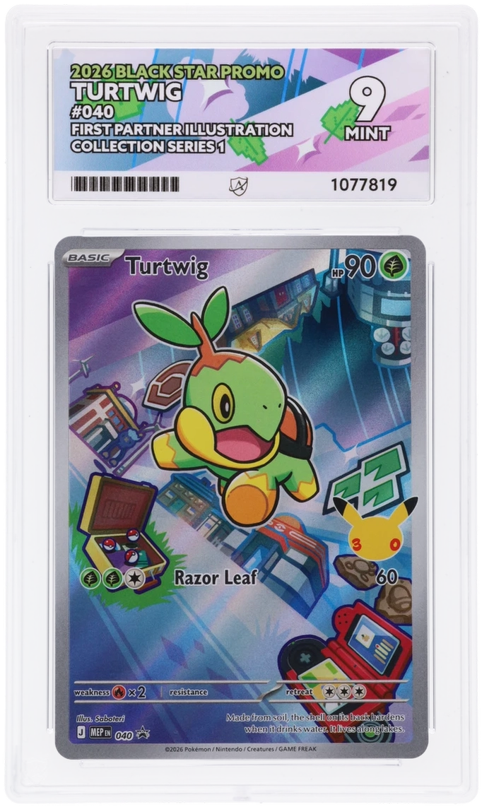 ACE 9 - Turtwig - 040 - First Partners Illustration Collection - Pokemon - Black Star Promo