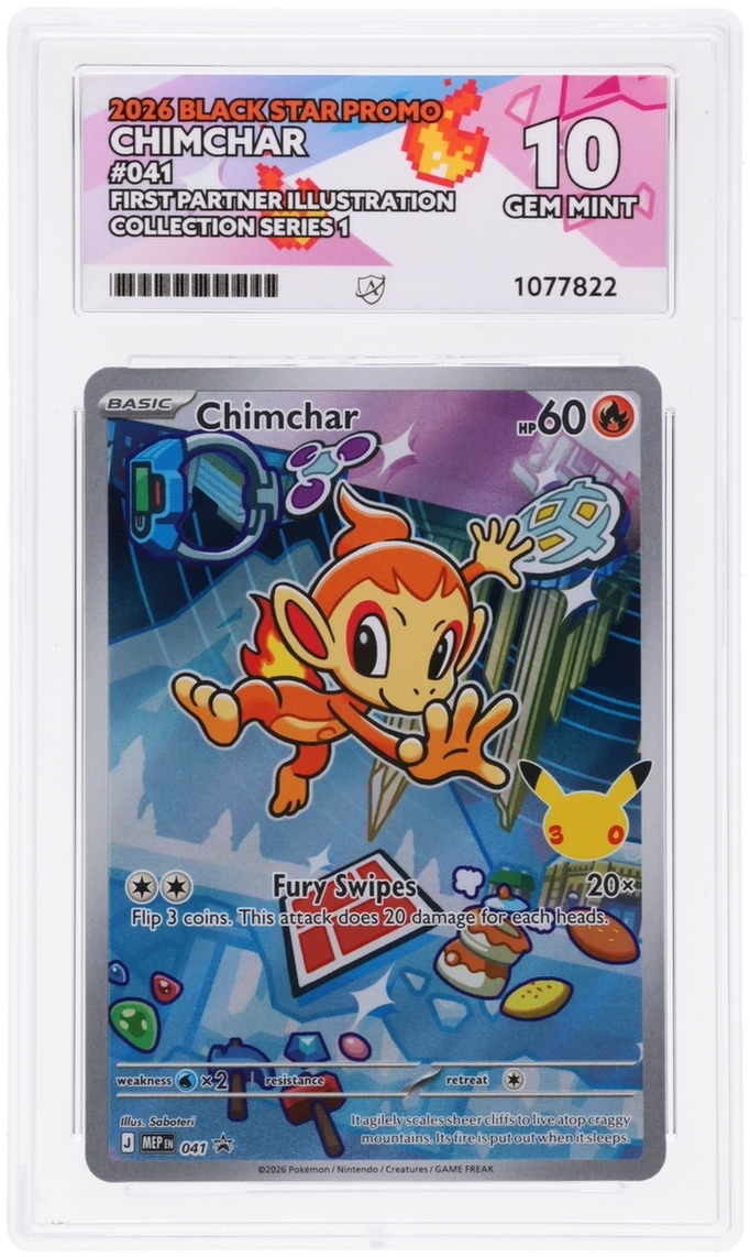 ACE 10 - Chimchar - 041 - First Partners Illustration Collection - Pokemon - Black Star Promo
