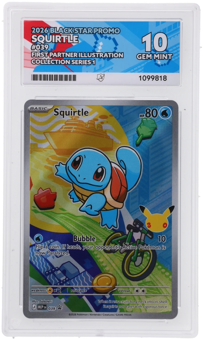 ACE 10 - Squirtle - 039 - First Partners Illustration Collection - Pokemon - Black Star Promo