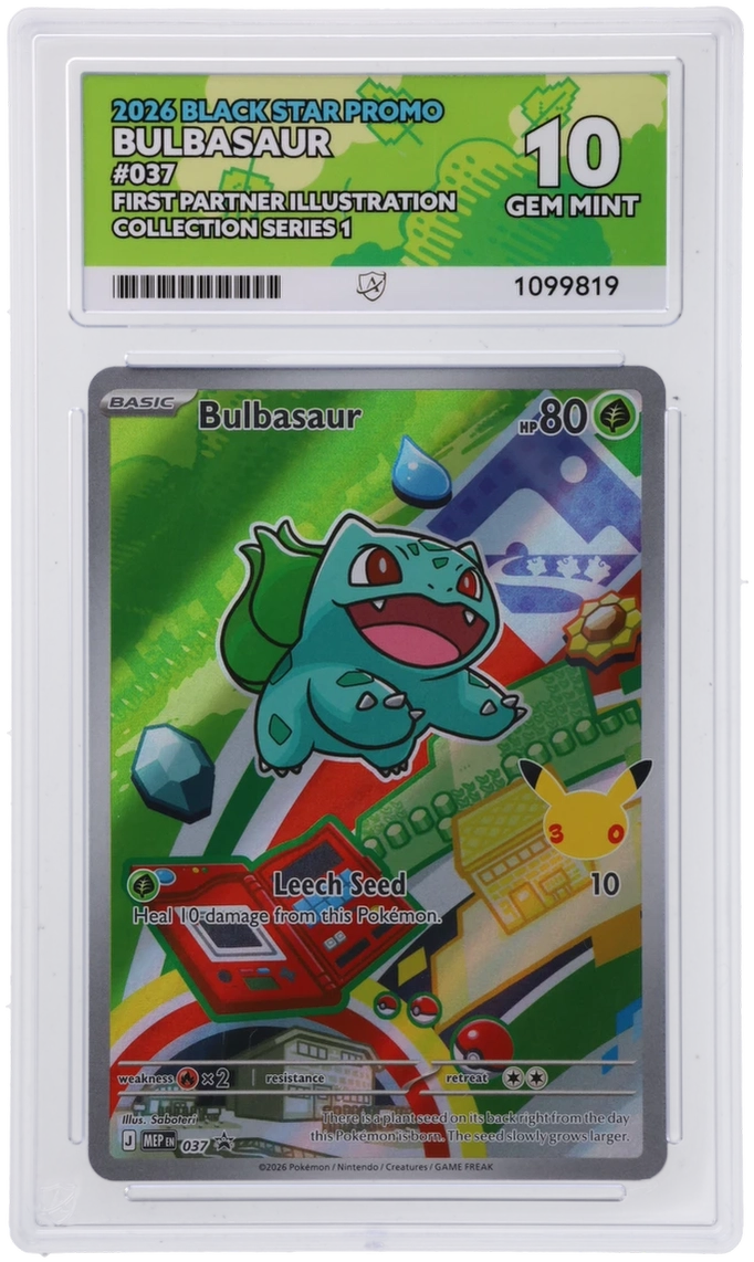 ACE 10 - Bulbasaur - 037 - First Partners Illustration Collection - Pokemon - Black Star Promo