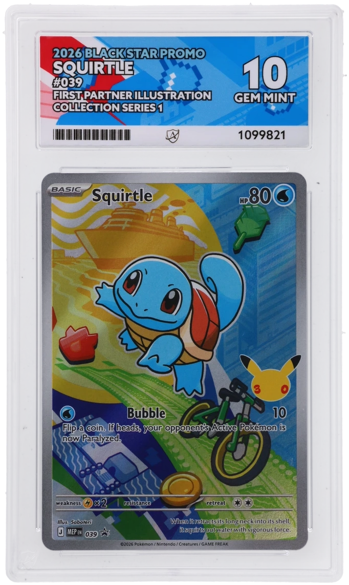 ACE 10 - Squirtle - 039 - First Partners Illustration Collection - Pokemon - Black Star Promo