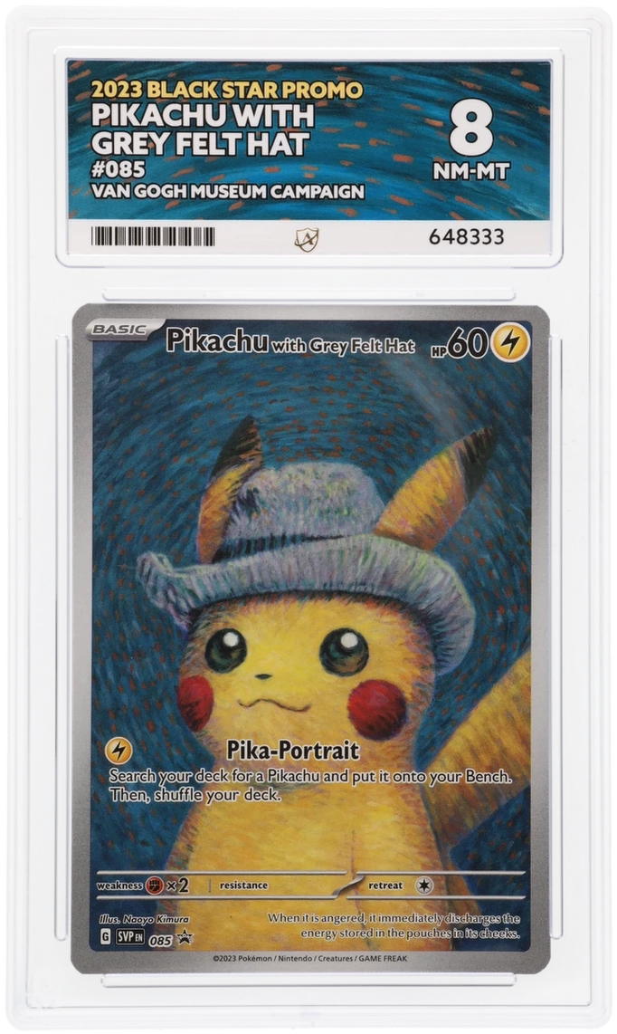 Pikachu with Grey Felt Hat - ACE 8 (Front)