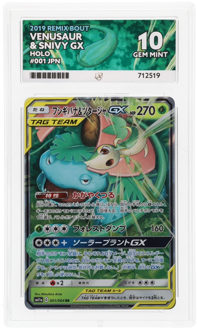 Venusaur & Snivy GX - ACE 10 (Front)