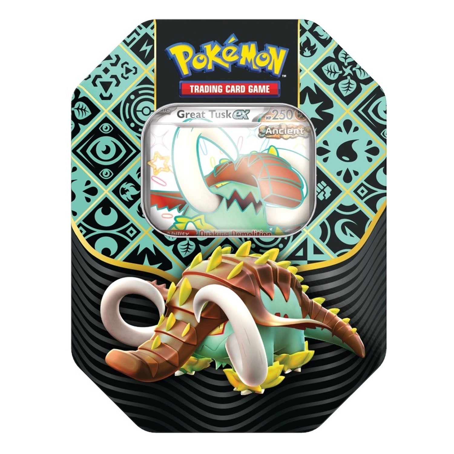Paldean Fates Tin (Shiny Great Tusk ex)