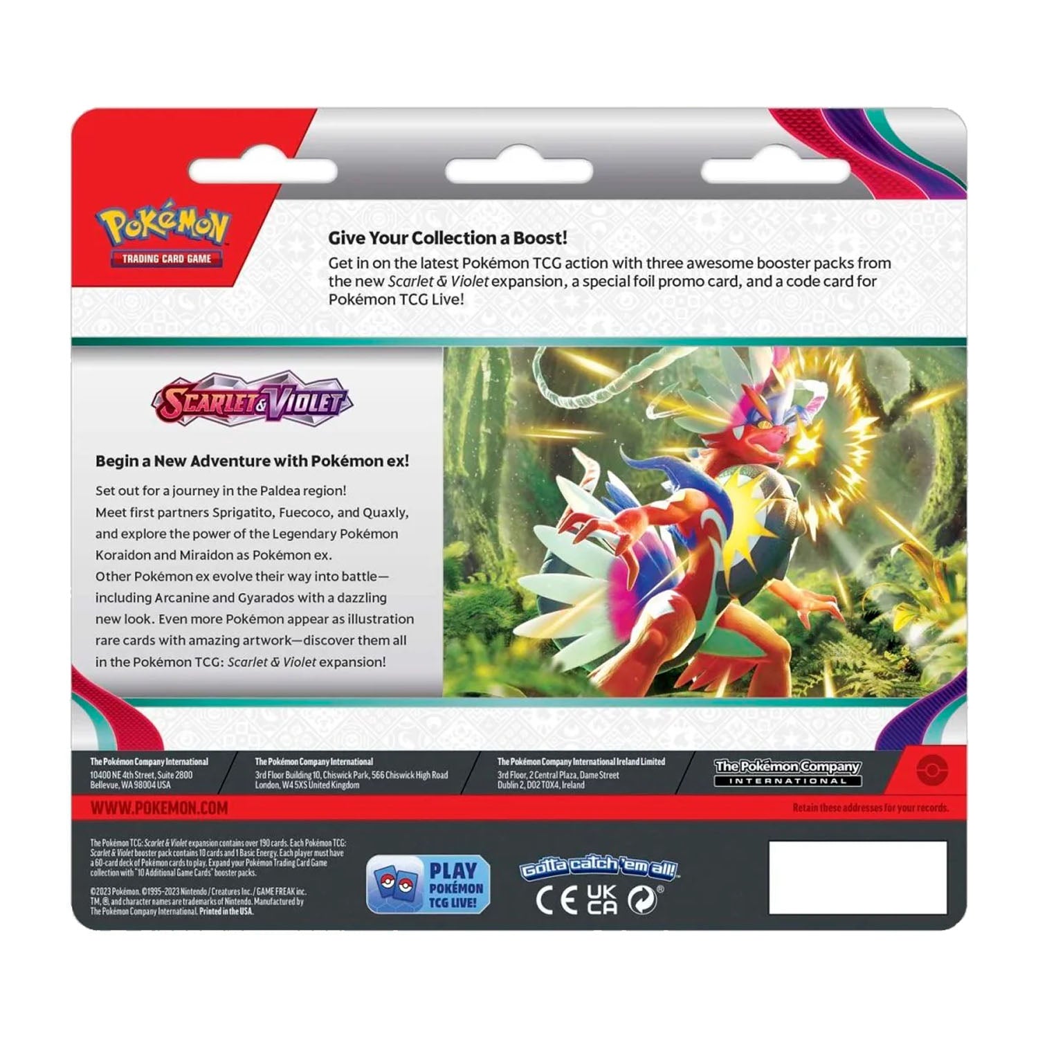 Scarlet & Violet Triple Blister (Arcanine)