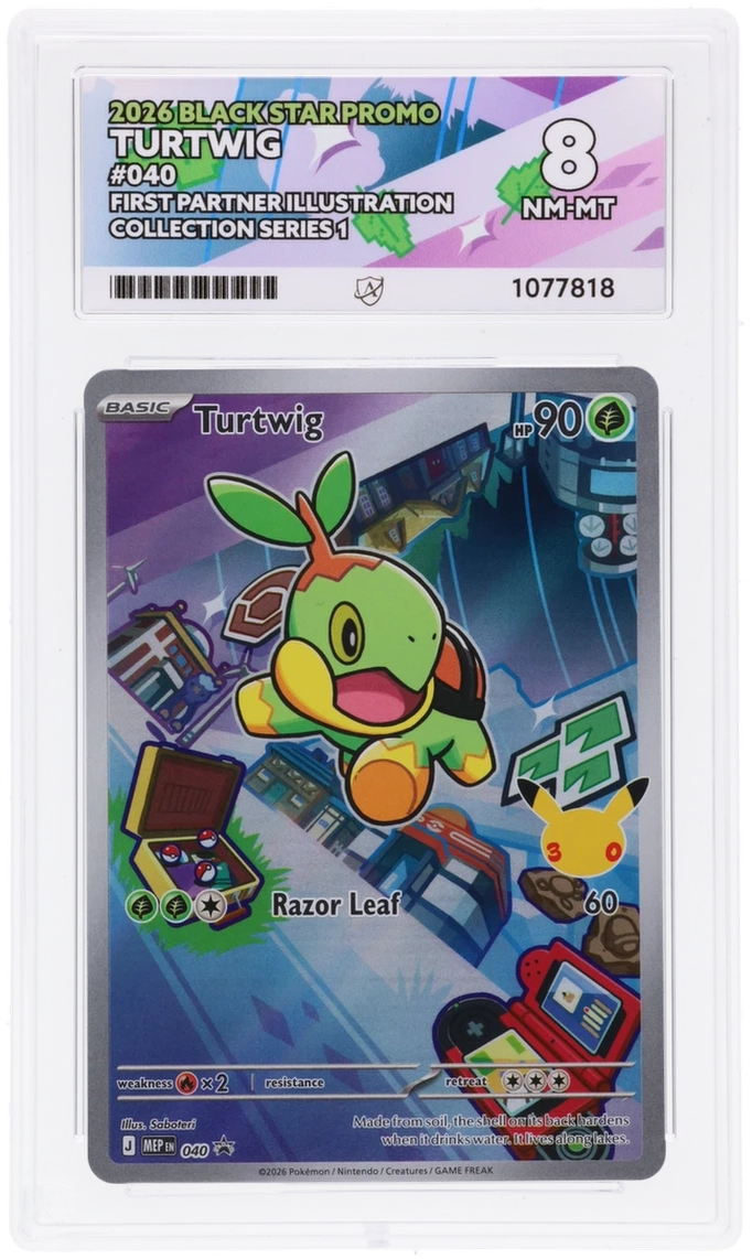 ACE 8 - Turtwig - 040 - First Partners Illustration Collection - Pokemon - Black Star Promo