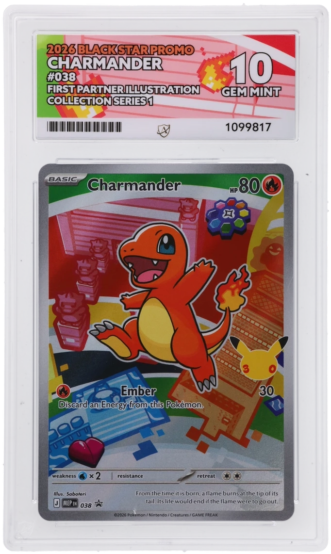 ACE 10 - Charmander - 038 - First Partners Illustration Collection - Pokemon - Black Star Promo