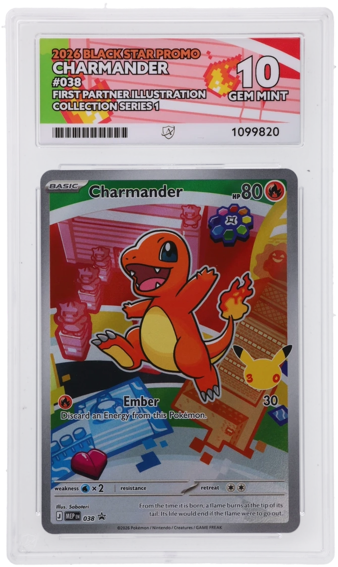 ACE 10 - Charmander - 038 - First Partners Illustration Collection - Pokemon - Black Star Promo