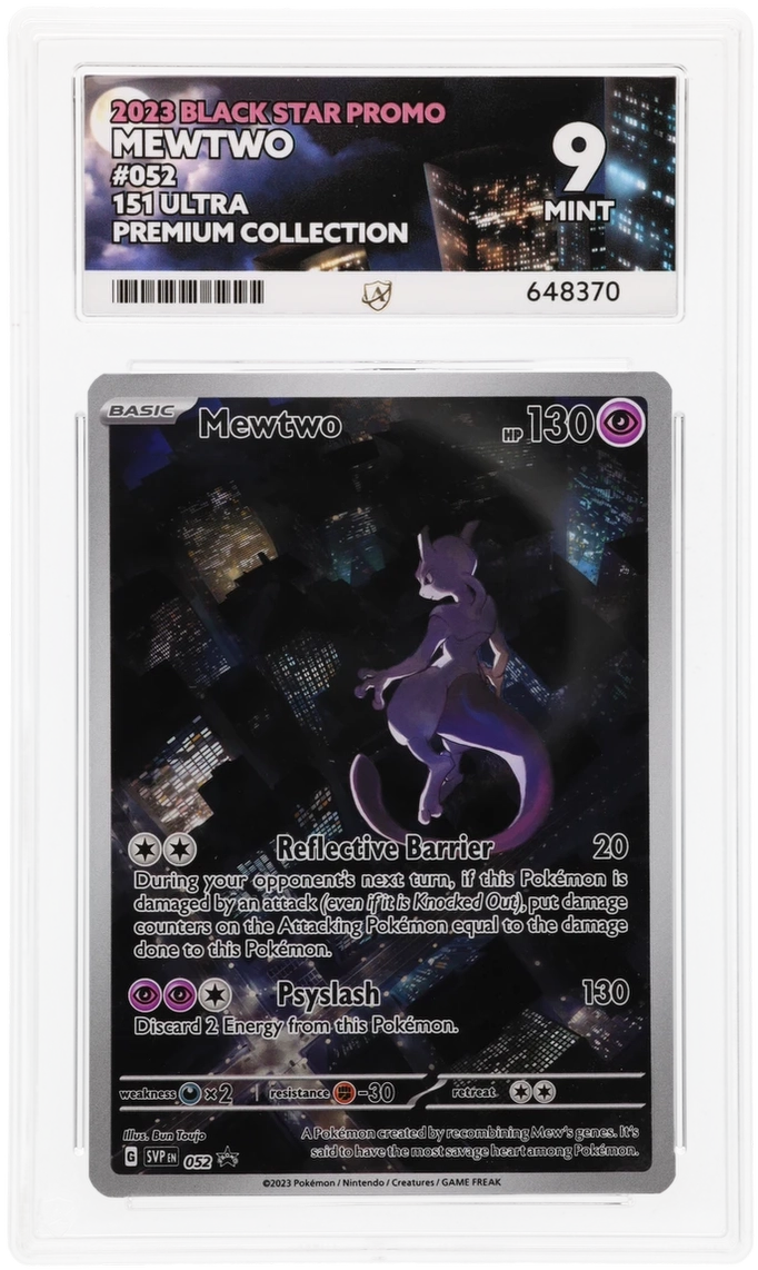 ACE 9   - Mewtwo - 052 - Black Star Promo - Pokemon - 151 Ultra Premium Collection