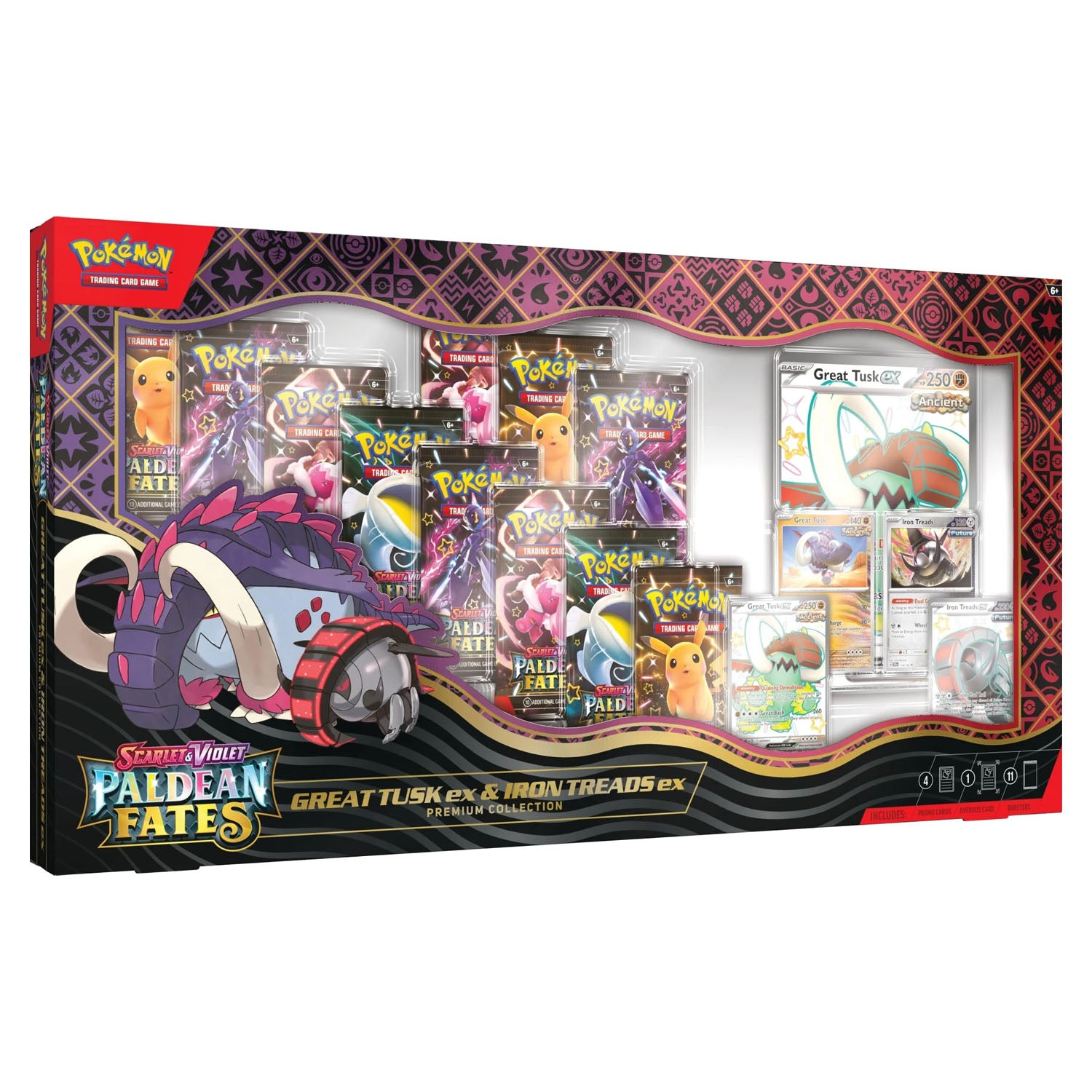 Paldean Fates Great Tusk ex & Iron Treads ex Premium Collection