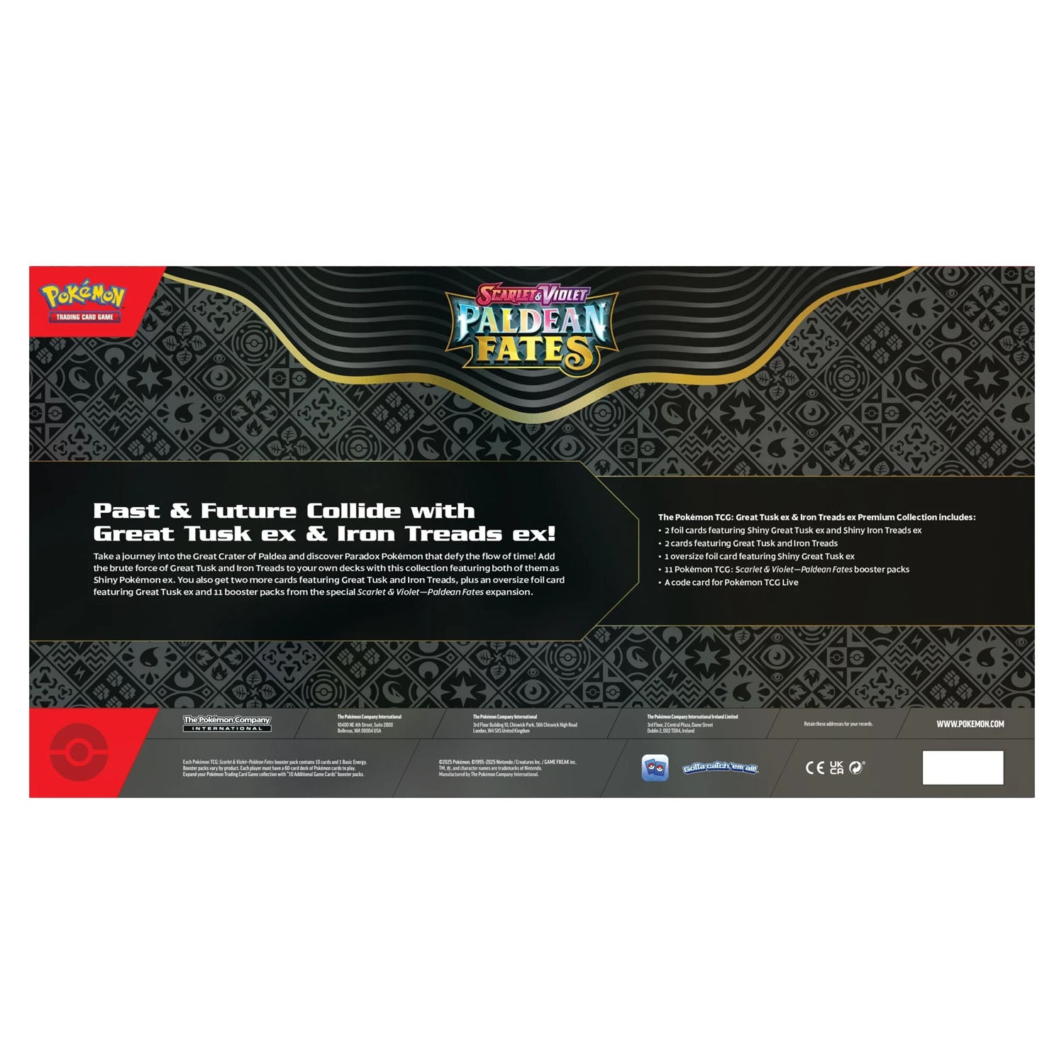 Paldean Fates Great Tusk ex & Iron Treads ex Premium Collection