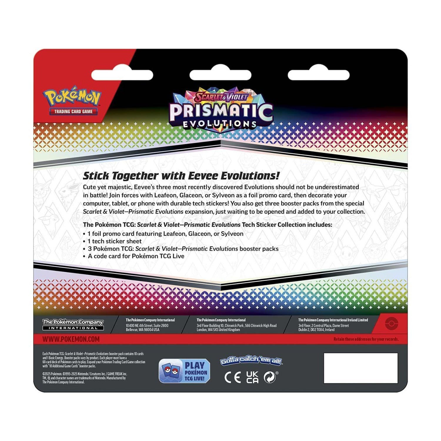 Prismatic Evolutions Tech Sticker (Glaceon)