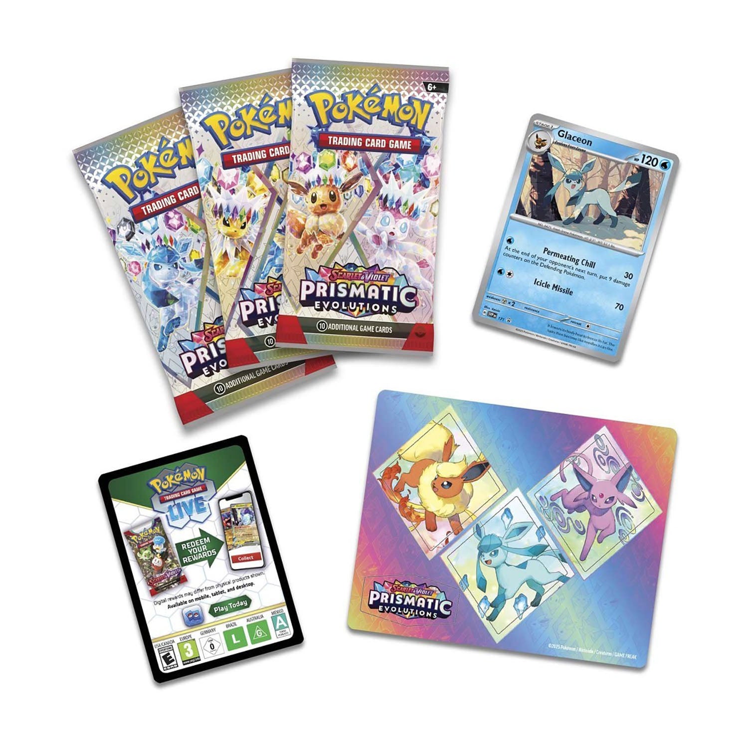 Prismatic Evolutions Tech Sticker (Glaceon)
