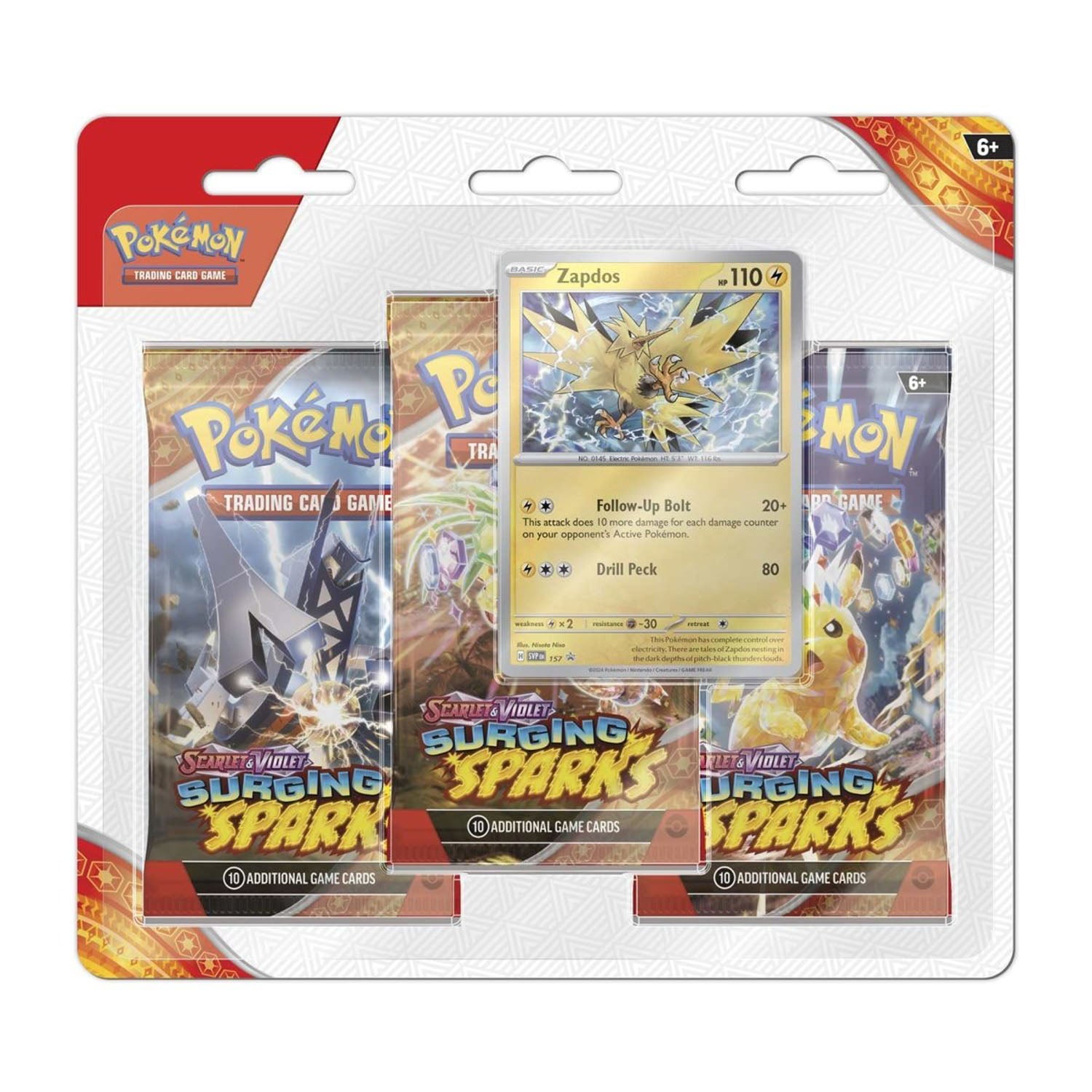 Surging Sparks Triple Blister (Zapdos)